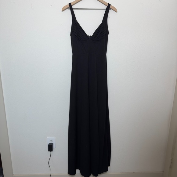 Windsor Women Corset Maxi Formal Dress‎ Small Black Babydoll High Slit Cocktail - Picture 2 of 11